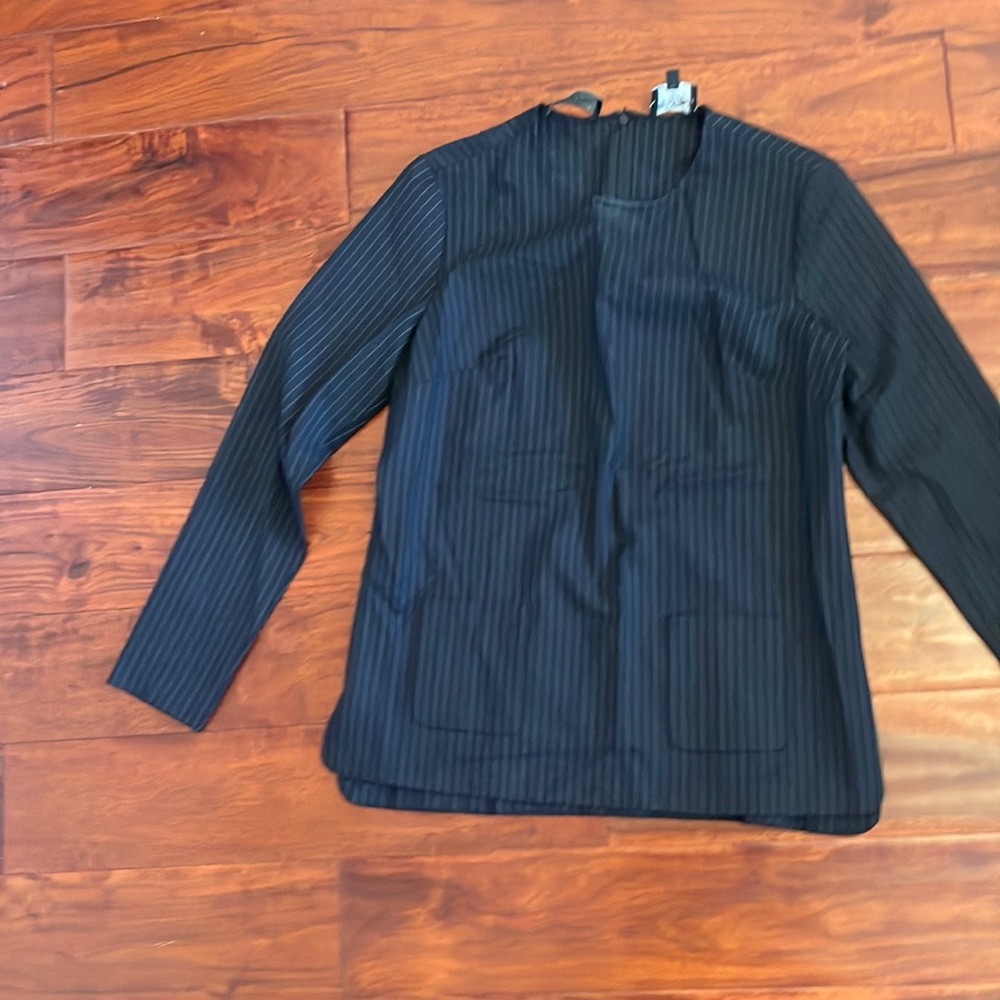 Lord & Taylor blue pinstripe top